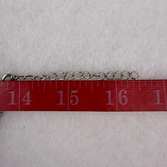 Vintage Owl Pendant Necklace Silver Tone Chain & Turquoise Accents Unique Statem - Picture 5 of 5